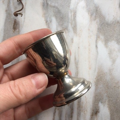 Подставка под яйцо мельхиор