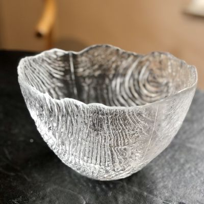 Салатник Driftwood Woodstock Срез дерева 18 см хрусталь Швеция