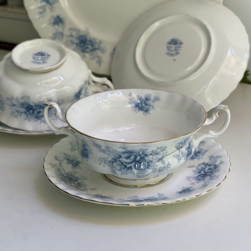 Бульонная пара Windsor Rose Royal Albert 1982 г. 300 мл Англия