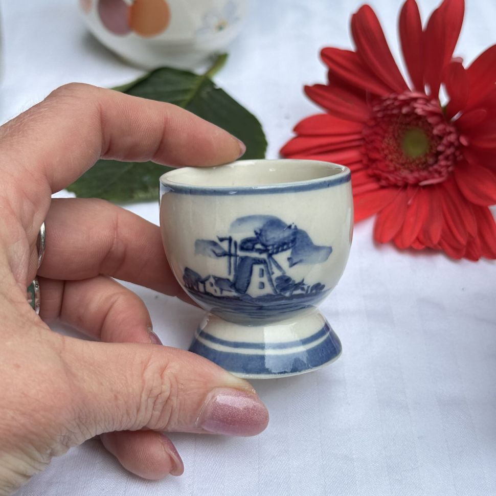 Подставка для яйца Мельница 5 см Delft Blue керамика Голландия