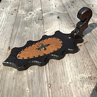 Крючок настенный Массивный дерево и кожа Испания