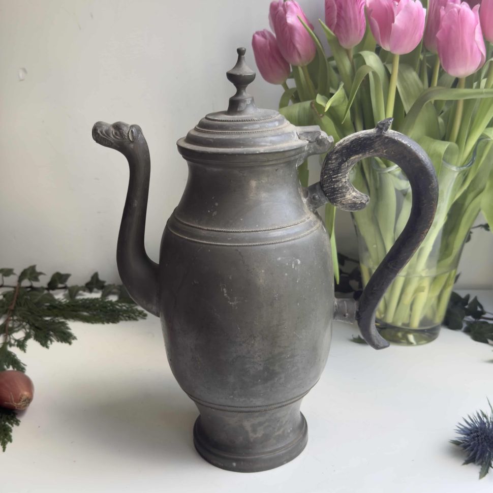 Кувшин 2,7 л с крышкой старинный олово