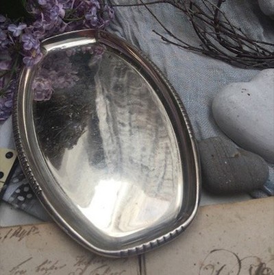 Блюдце овал с фактурным краем