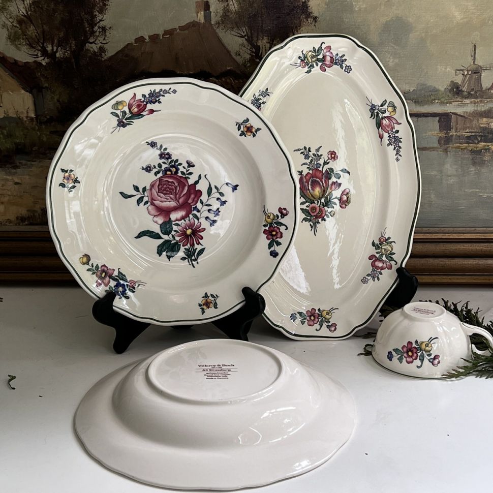 Тарелка глубокая Alt Strassburg ВиллеройБох 23 см фарфор Германия