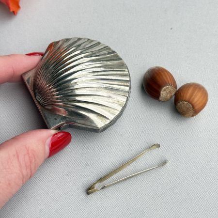 Таблетница Ракушка 6 см серебрение