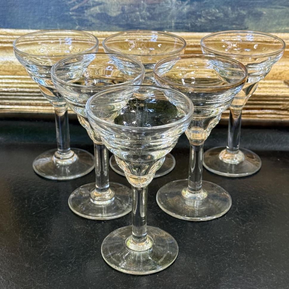 Рюмка для абсента 75 мл хрустальное стекло золочение Франция