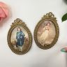 Рамки с картинками Девушка и Юноша набор 2 шт латунь Франция