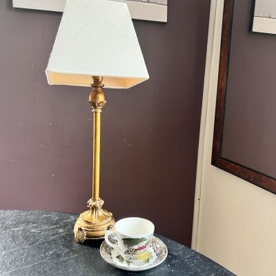 Лампа настольная 44 см дерево металл 