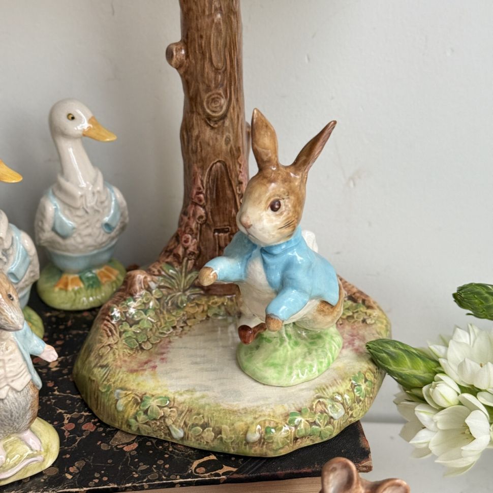 Лампа настольная статуэтка Beatrix Potter Rabbit Beswick 31 см Англия