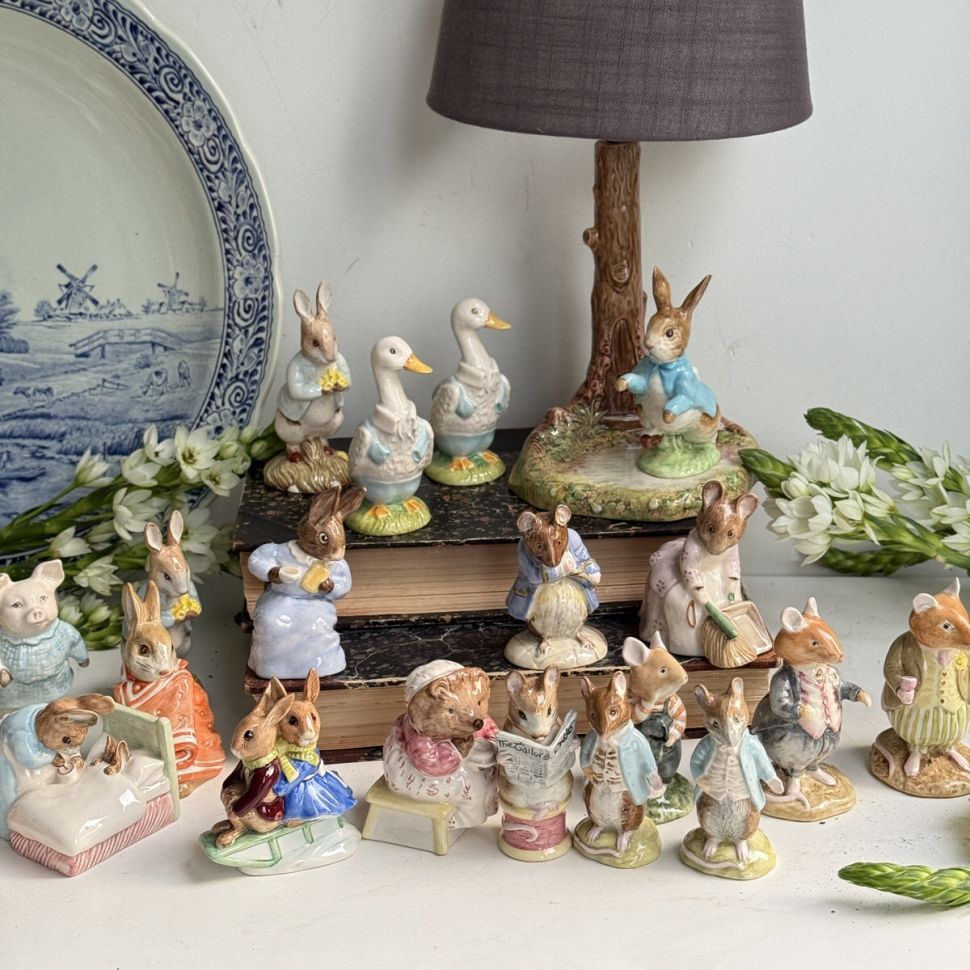 Лампа настольная статуэтка Beatrix Potter Rabbit Beswick 31 см Англия