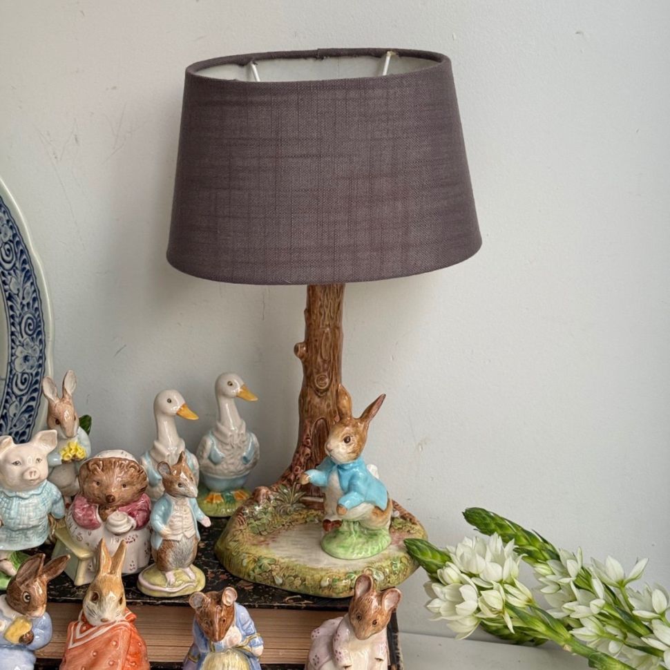 Лампа настольная статуэтка Beatrix Potter Rabbit Beswick 31 см Англия
