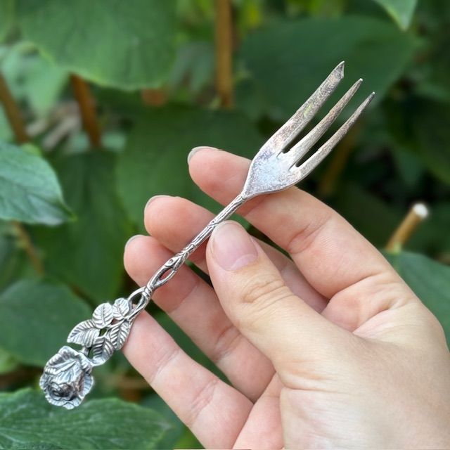 Вилка десертная Хильдесхаймская роза 13 см серебрение 100