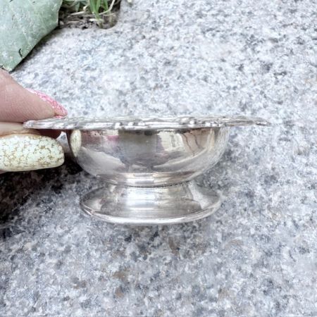 Подставка для ситечка для чая 7 см серебрение     