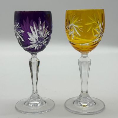 Рюмка набор 2 шт. 80 мл цветной хрусталь Германия