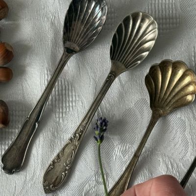 Ложка Ракушка 14 см серебрение 100