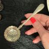 Ложка ситечко 13 см серебрение 