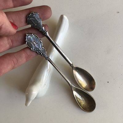 Ложка кофейная буквы K&N, набор 2 шт.