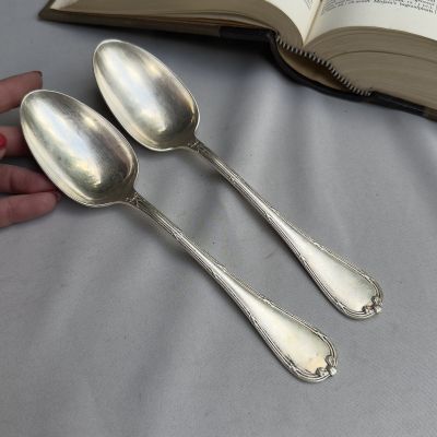 Ложка столовая 21 см Christofle серебрение Франция середина 19 века