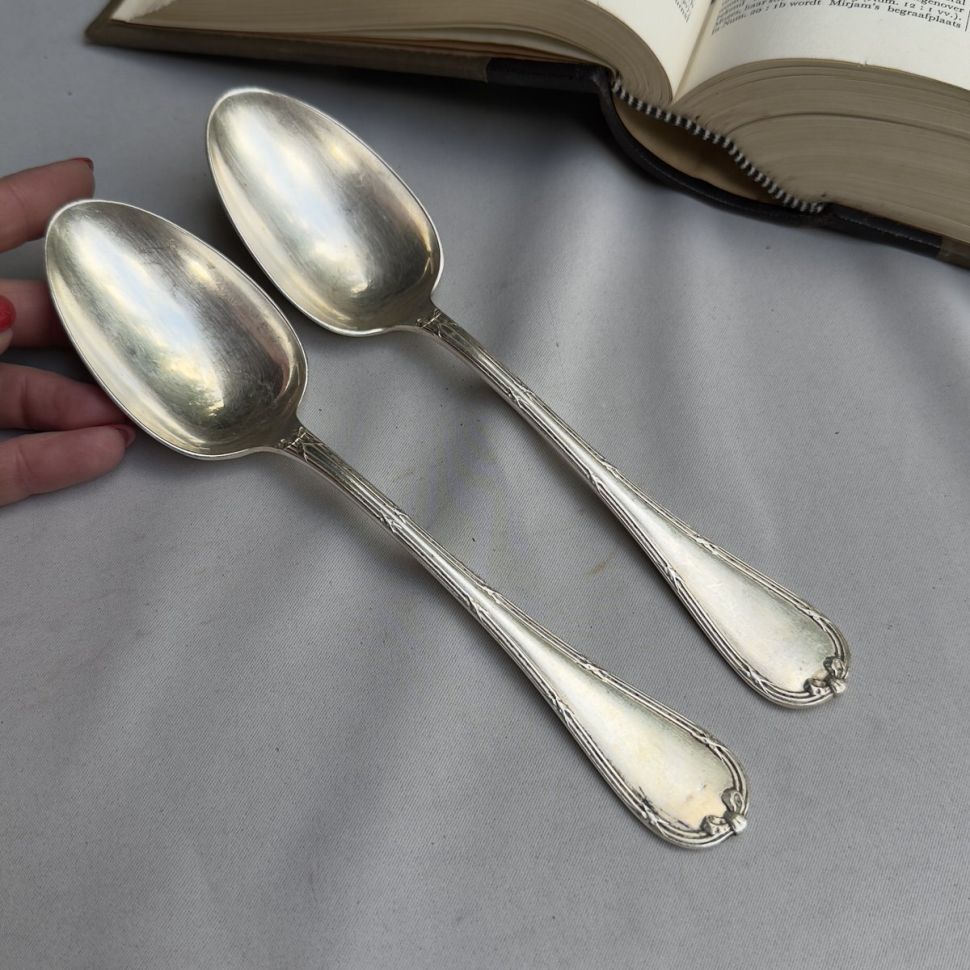 Ложка столовая 21 см Christofle серебрение Франция середина 19 века