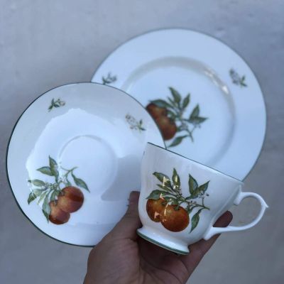 Чайная пара 170 мл Oranges Christineholm Англия (трещина)