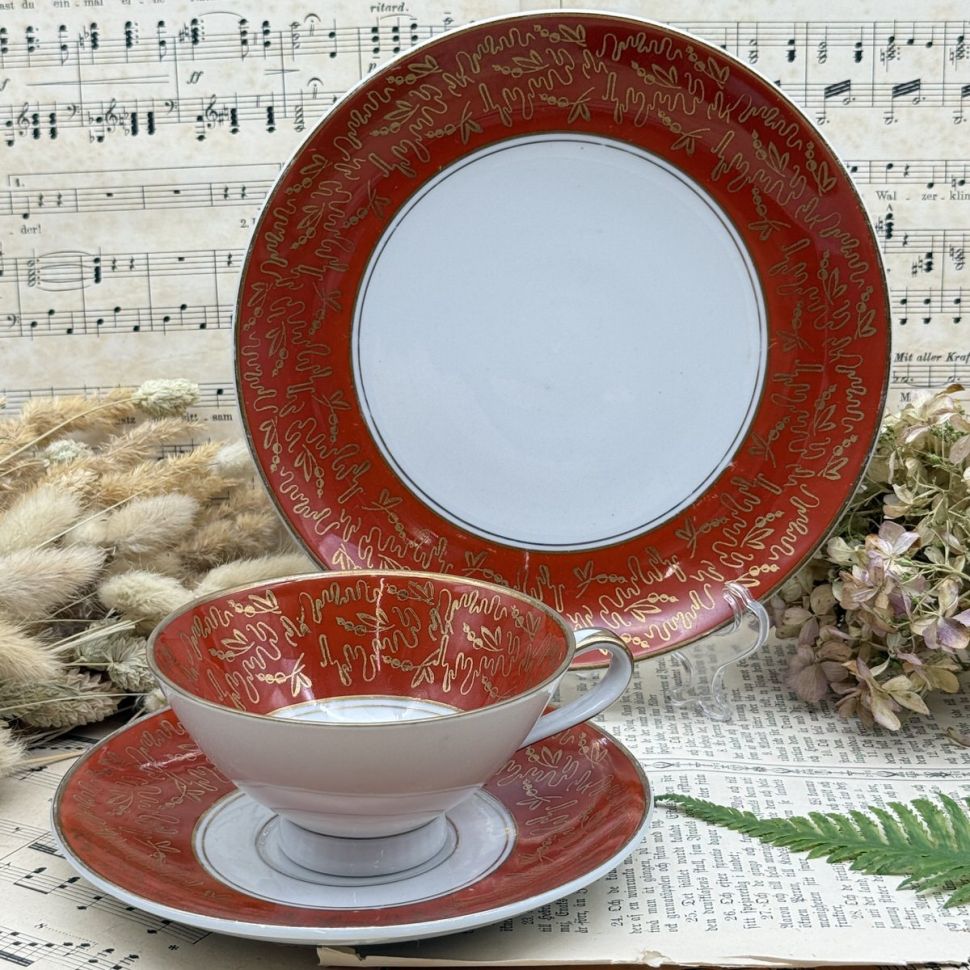 Чайное трио Porzellanfabrik Kalk 200 мл фарфор Германия 