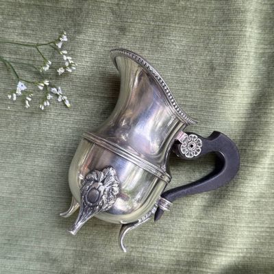 Чайник сахарница молочник Ercuis набор 3 предмета серебрение Франция