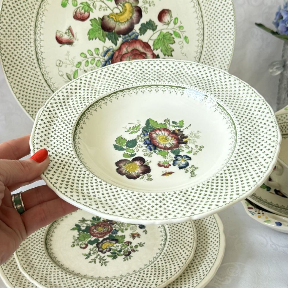 Тарелка глубокая Mason's Paynsley Green 23 см Англия