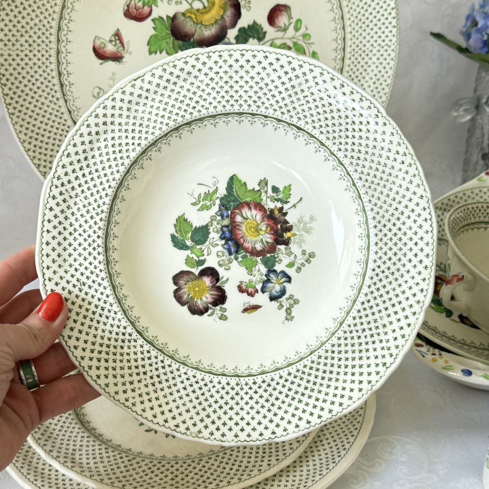 Тарелка глубокая Mason's Paynsley Green 23 см Англия