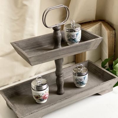 Этажерка для фруктов 32 см дерево металл