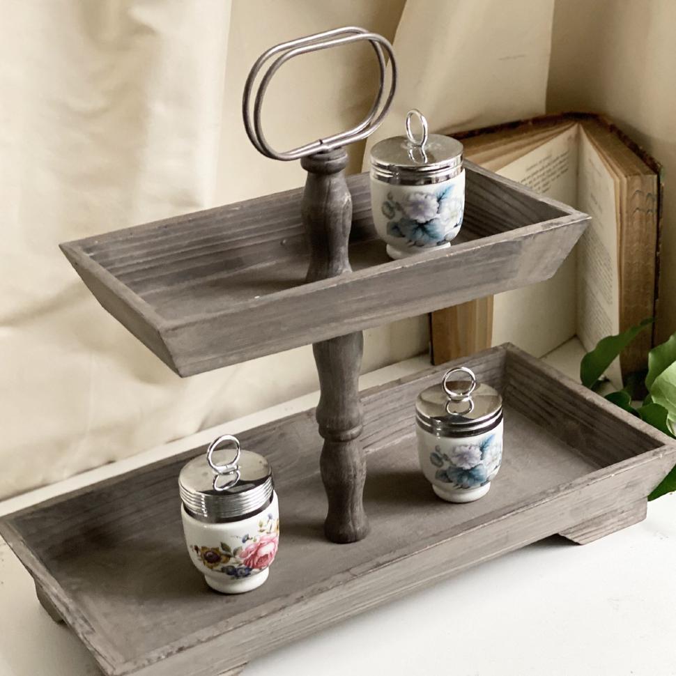 Этажерка для фруктов 32 см дерево металл