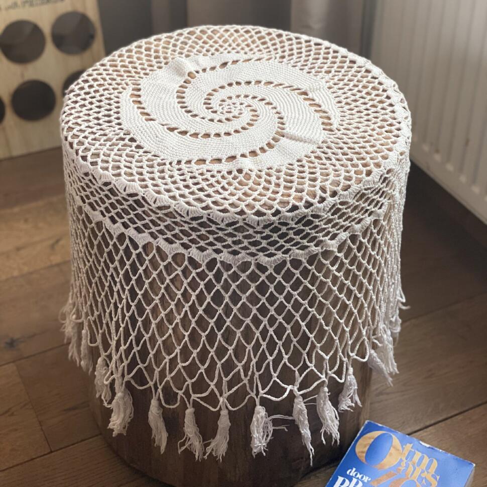 Скатерть круглая с бахромой 1 м