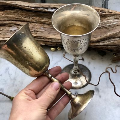 Бокал 150 мл латунь серебрение