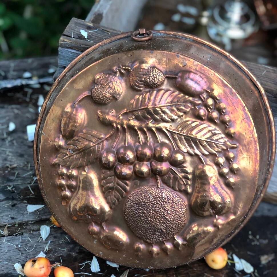 Форма для выпечки большая 27,5 см Фрукты медь