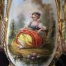 Ваза парная Дама 40 см фарфор Арнуво Франция 1880 г.
