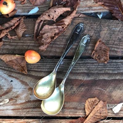 Ложка 15 см Сноп колосьев мельхиор