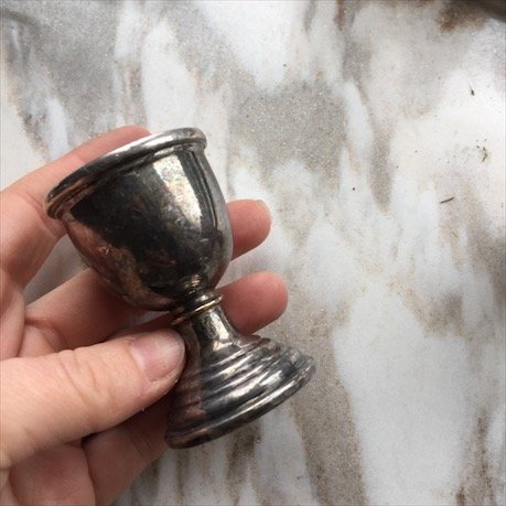 Подставка под яйцо плотное, мельхиор