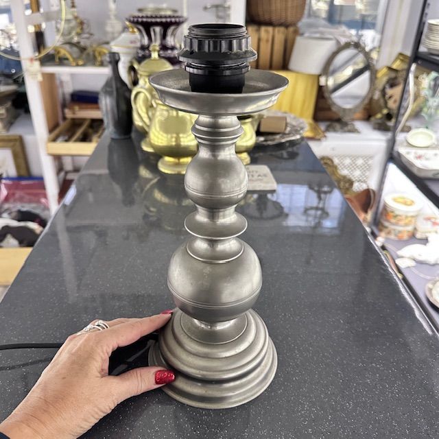 Лампа настольная 31 см олово