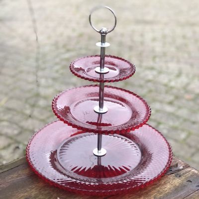 Этажерка для десерта 38 см стекло