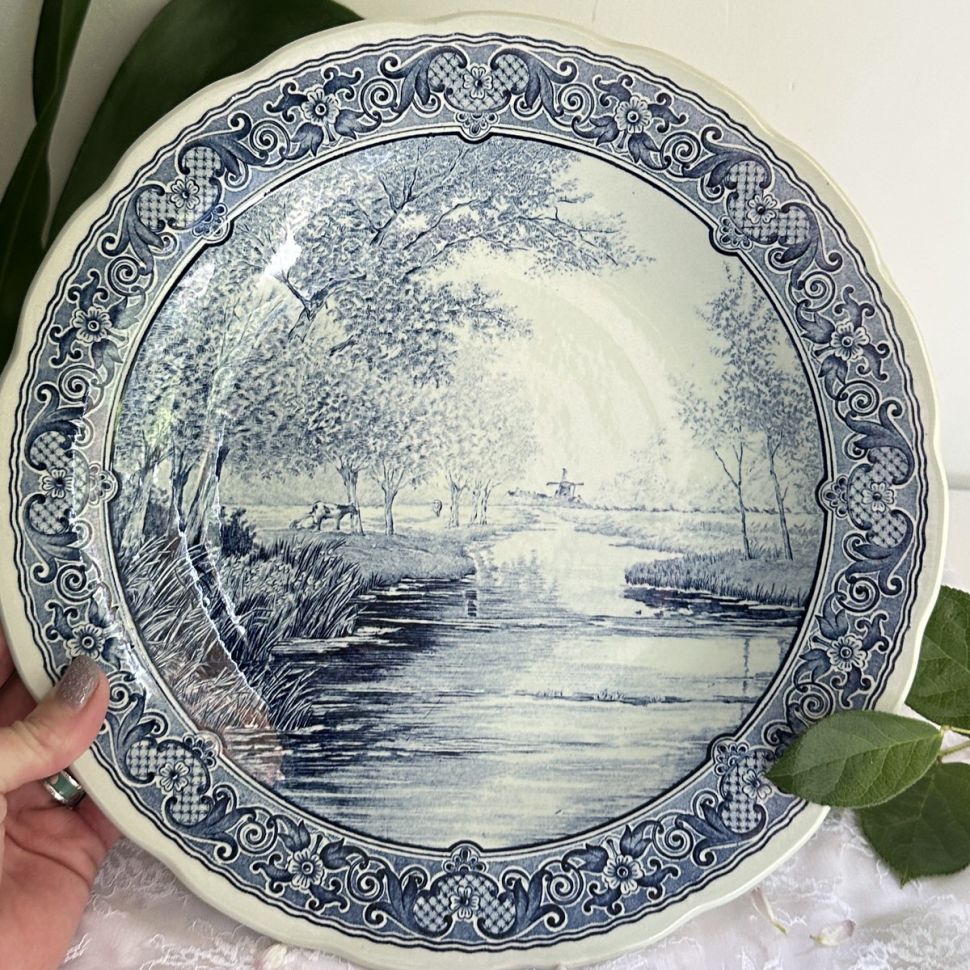 Тарелка блюдо Boch Delfts 30 см Голландия 