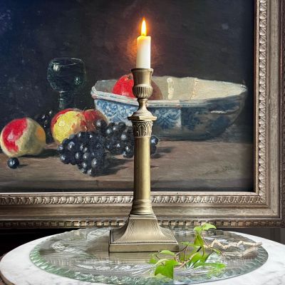 Подсвечник Колонна 28 см латунь Франция  