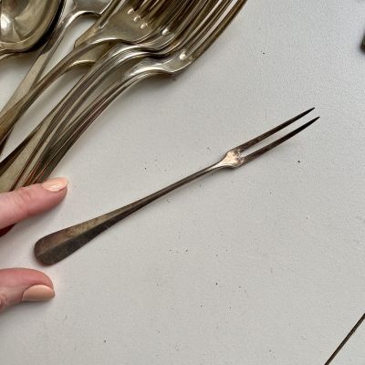 Вилка сервировочная двузубец 16 см