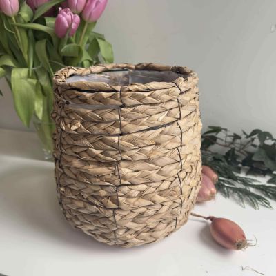 Кашпо плетеное &quot;умное&quot; Лист банана 23 см Индонезия