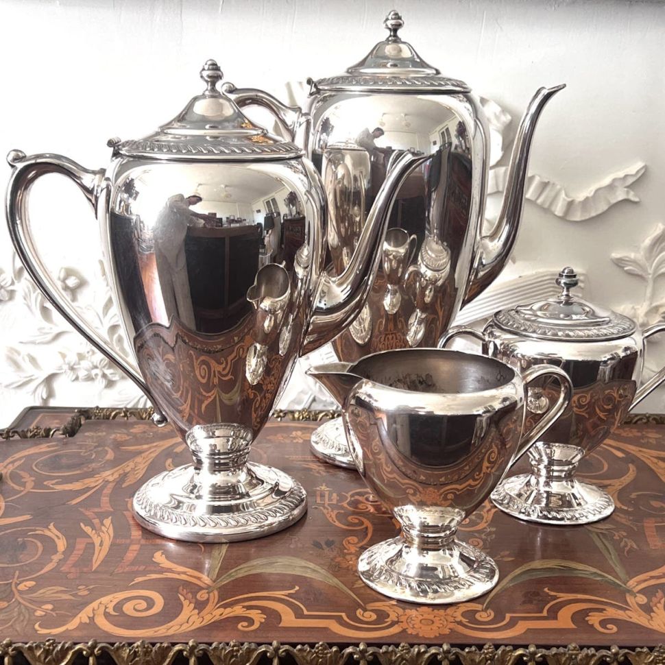 Чайник кофейник 1,4 л серебрение