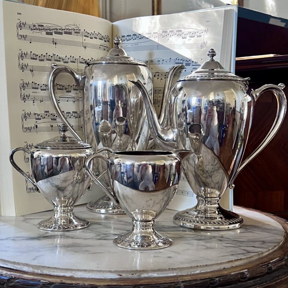 Чайник кофейник 1,4 л серебрение