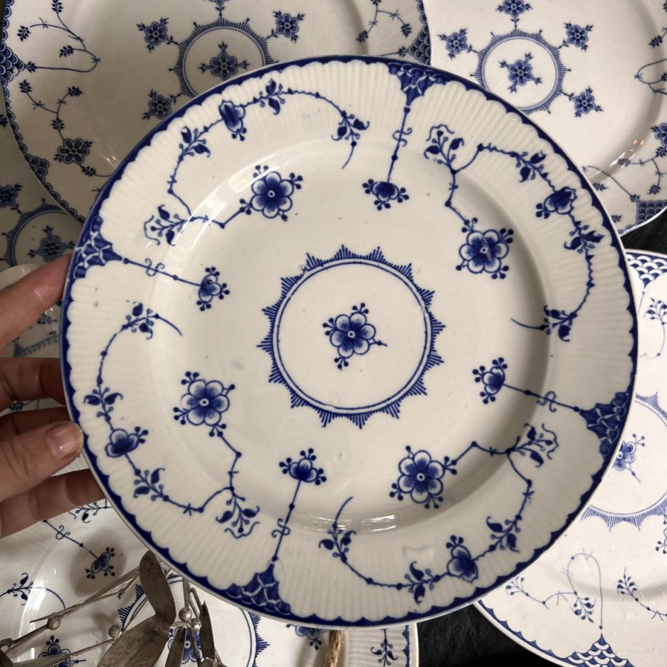 Тарелка Gustavsberg Alva Indisch Blau 24 см фарфор Швеция