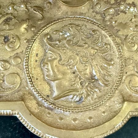 Чернильница Наполеон 3 латунь 22 см Франция 1850-е гг
