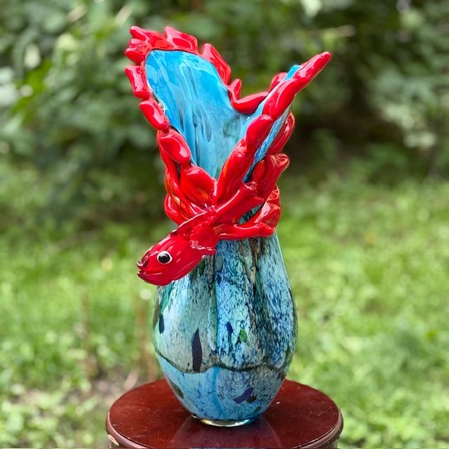  Ваза Murano 47 см цветное стекло ручная работа 