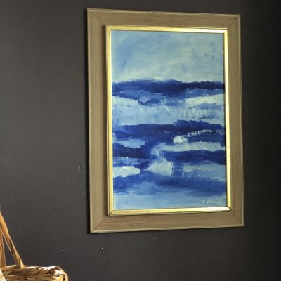 Картина Море 40х59 см масло Сигурд Валлин