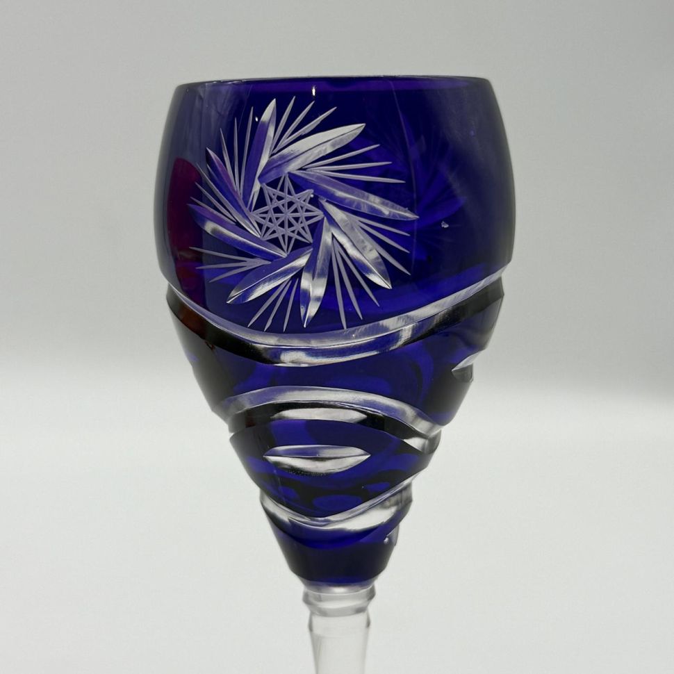 Рюмка набор 2 шт. 100 мл цветной хрусталь Германия