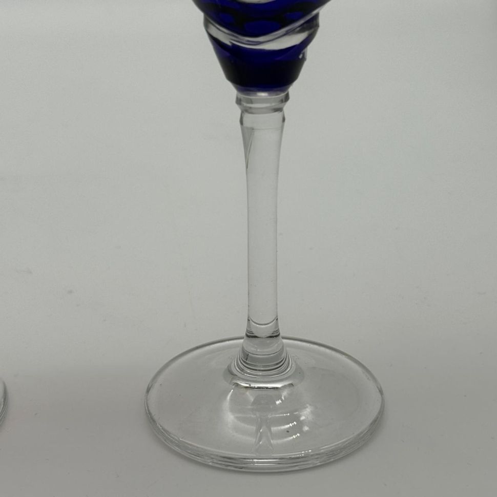 Рюмка набор 2 шт. 100 мл цветной хрусталь Германия